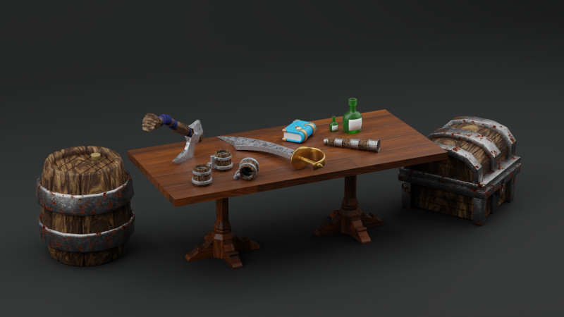 Game Ready Assets Pack 1 Modello 3D .c4d .max .obj .3ds .fbx .stl .blend 