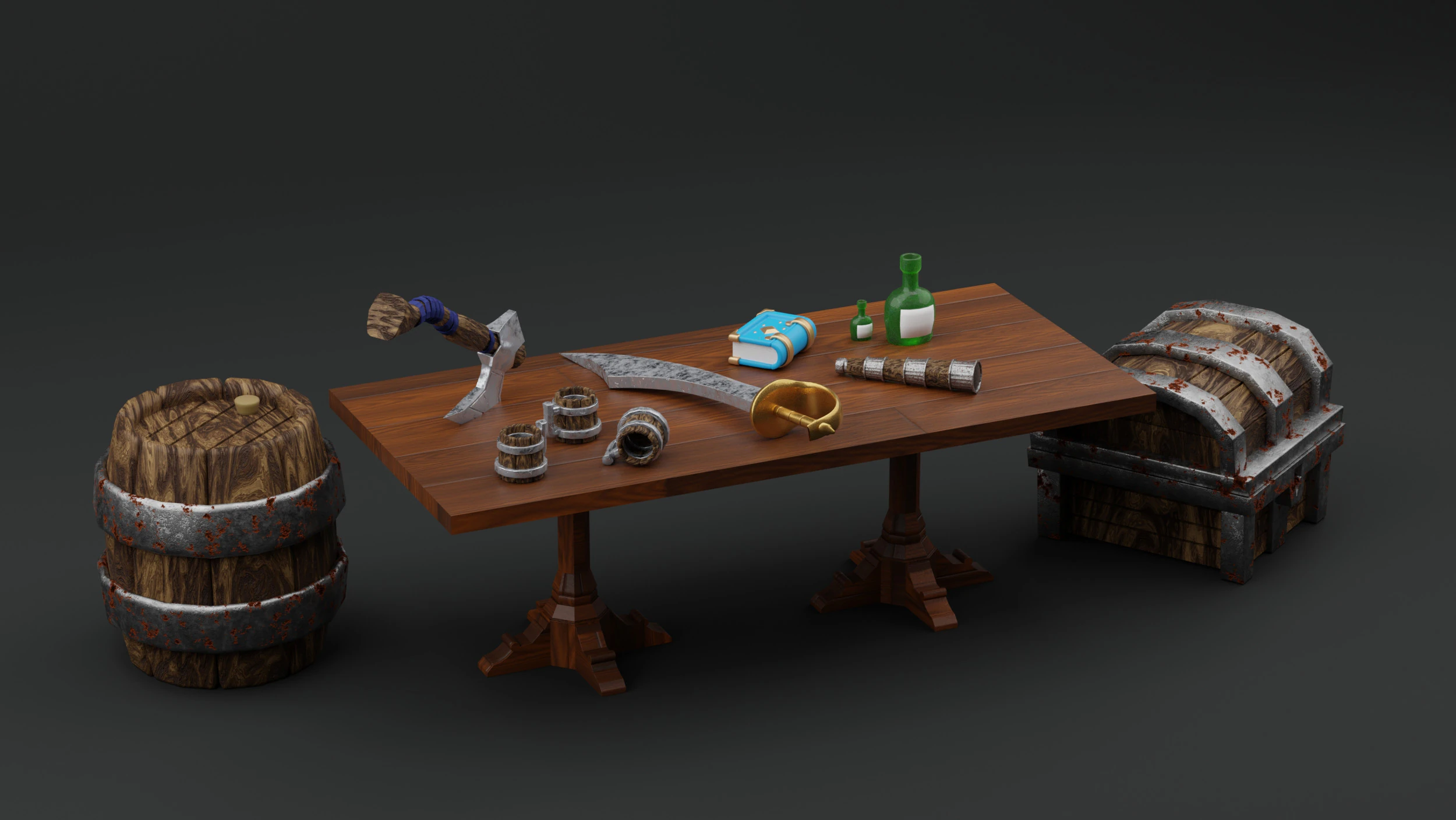 Game Ready Assets Pack 1 3D Model .c4d .max .obj .3ds .fbx .stl .blend 