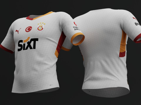Galatasaray 2024 2025 Away Jersey Model 3D
