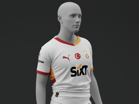 Galatasaray 2024 2025 Away Jersey Model 3D