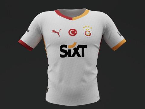 Galatasaray 2024 2025 Away Jersey Model 3D