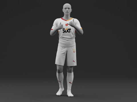 Galatasaray 2024 2025 Away Jersey Model 3D