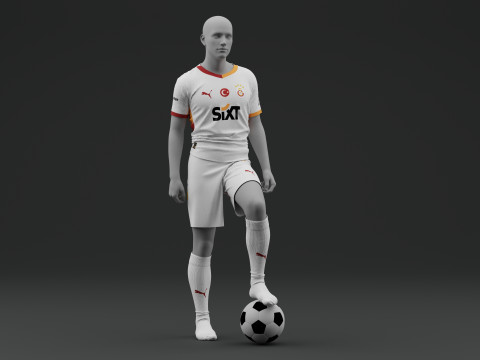 Galatasaray 2024 2025 Away Jersey Model 3D