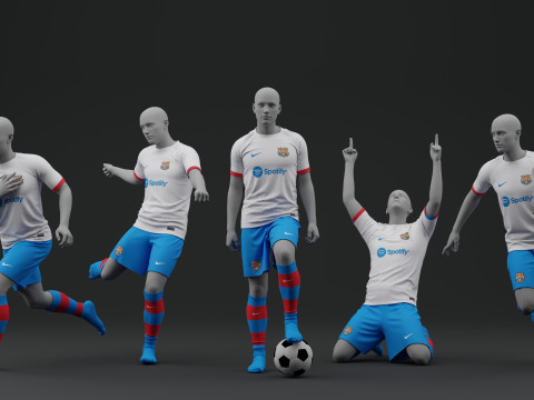 FC Barcelona 2023 2024 Away Jersey 3Dモデル