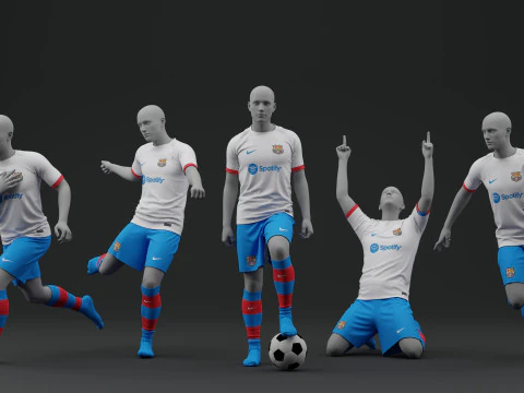 Футболка ФК Барселона 2023 2024 3D Модель