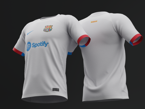 FC Barcelona 2023 2024 Away Jersey 3D Model