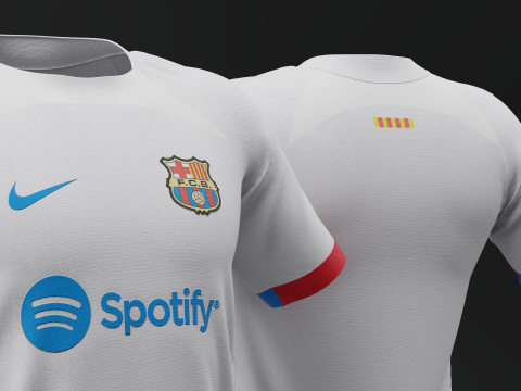 FC Barcelona 2023 2024 Away Jersey 3D Model