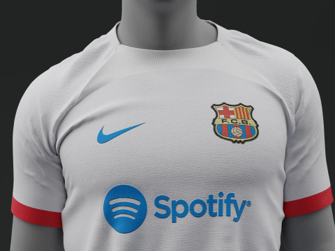 FC Barcelona 2023 2024 Away Jersey 3D Model