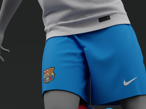 FC Barcelona 2023 2024 Away Jersey 3D Model