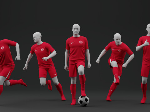 Turkiye 2024 Home Jersey 3D Model