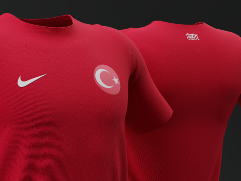 Turkiye 2024 Home Jersey 3D Model