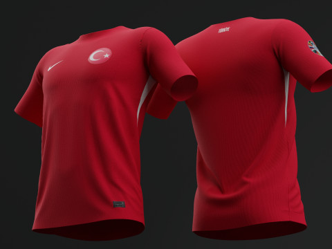 Turkiye 2024 Home Jersey 3D Model