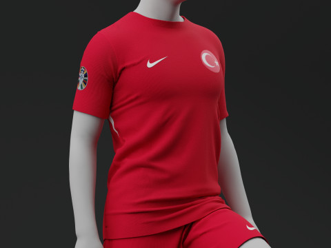 Turkiye 2024 Home Jersey 3D Model