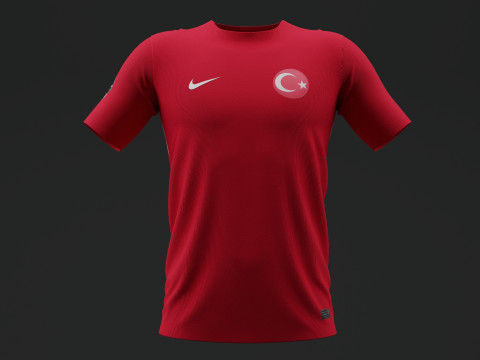 Turkiye 2024 Home Jersey 3D Model