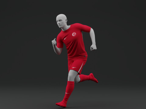 Turkiye 2024 Home Jersey 3D Model