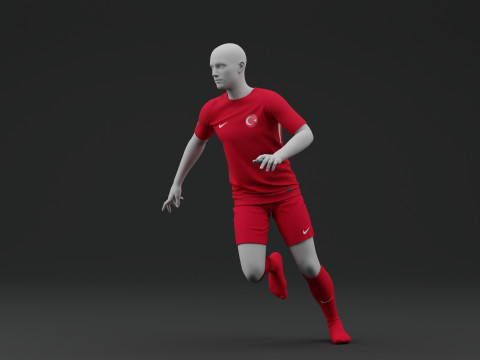 Turkiye 2024 Home Jersey 3D Model