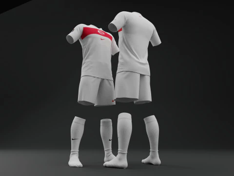 Turkiye 2024 Away Jersey 3D Model