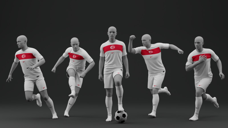Turkiye 2024 Away Jersey Modèle 3D .c4d .max .obj .3ds .fbx .stl .blend 