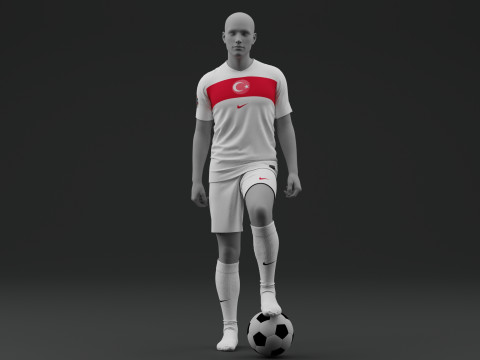 Turkiye 2024 Away Jersey Modèle 3D