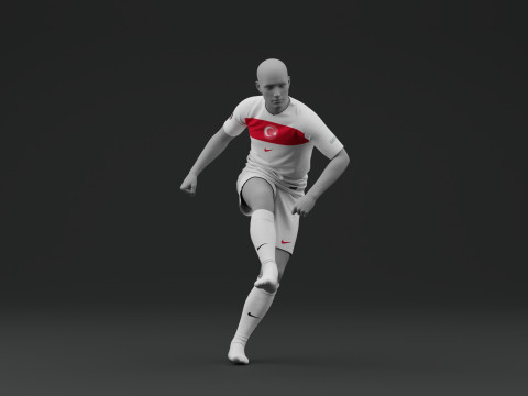 Turkiye 2024 Away Jersey Modèle 3D