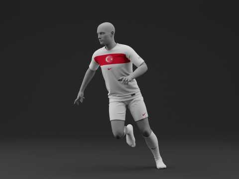 Turkiye 2024 Away Jersey Modèle 3D