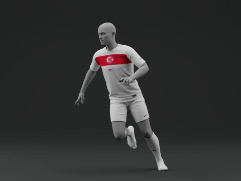 Turkiye 2024 Away Jersey 3D Model