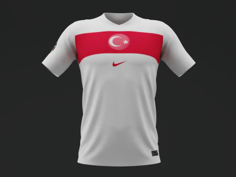 Turkiye 2024 Away Jersey 3D Model