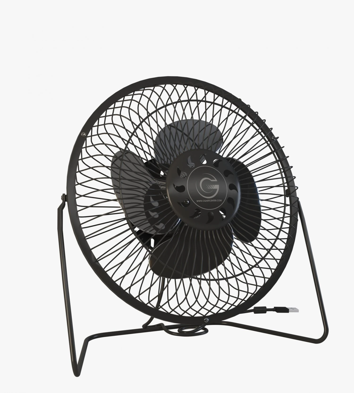 desktop fan 3D Model .c4d .max .obj .3ds .fbx .stl .blend 