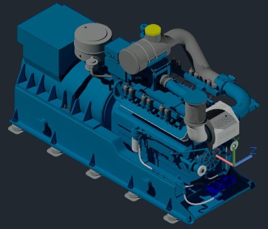 gas engine tcg2016v 12c 3Dモデル .c4d .max .obj .3ds .fbx .stl .blend 
