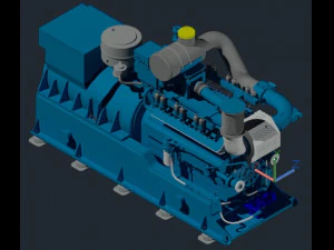 moteur &agrave; gaz tcg2016v 12c Modèle 3D