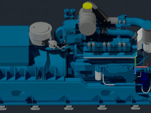 gas engine tcg2016v 12c 3Dモデル