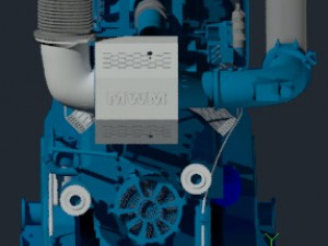 gas engine tcg2016v 12c 3Dモデル