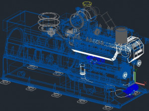 gas engine tcg2016v 12c 3Dモデル