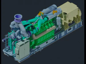 gas engine jms 612 gs-nl 3D Model