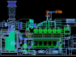 gas engine jms 612 gs-nl 3D Model