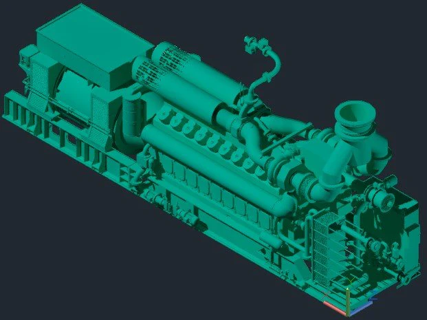 gas engine jgs 620 ls-50hz 3D Model .c4d .max .obj .3ds .fbx .stl .blend 
