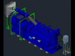 motore a gas 2020 v20 Modello 3D