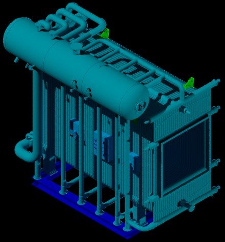 boiler 40t 16 barg saturated 3D Model .c4d .max .obj .3ds .fbx .stl .blend 