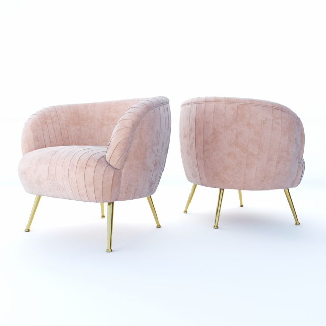 audence armchair 3D 模型 .c4d .max .obj .3ds .fbx .stl .blend 