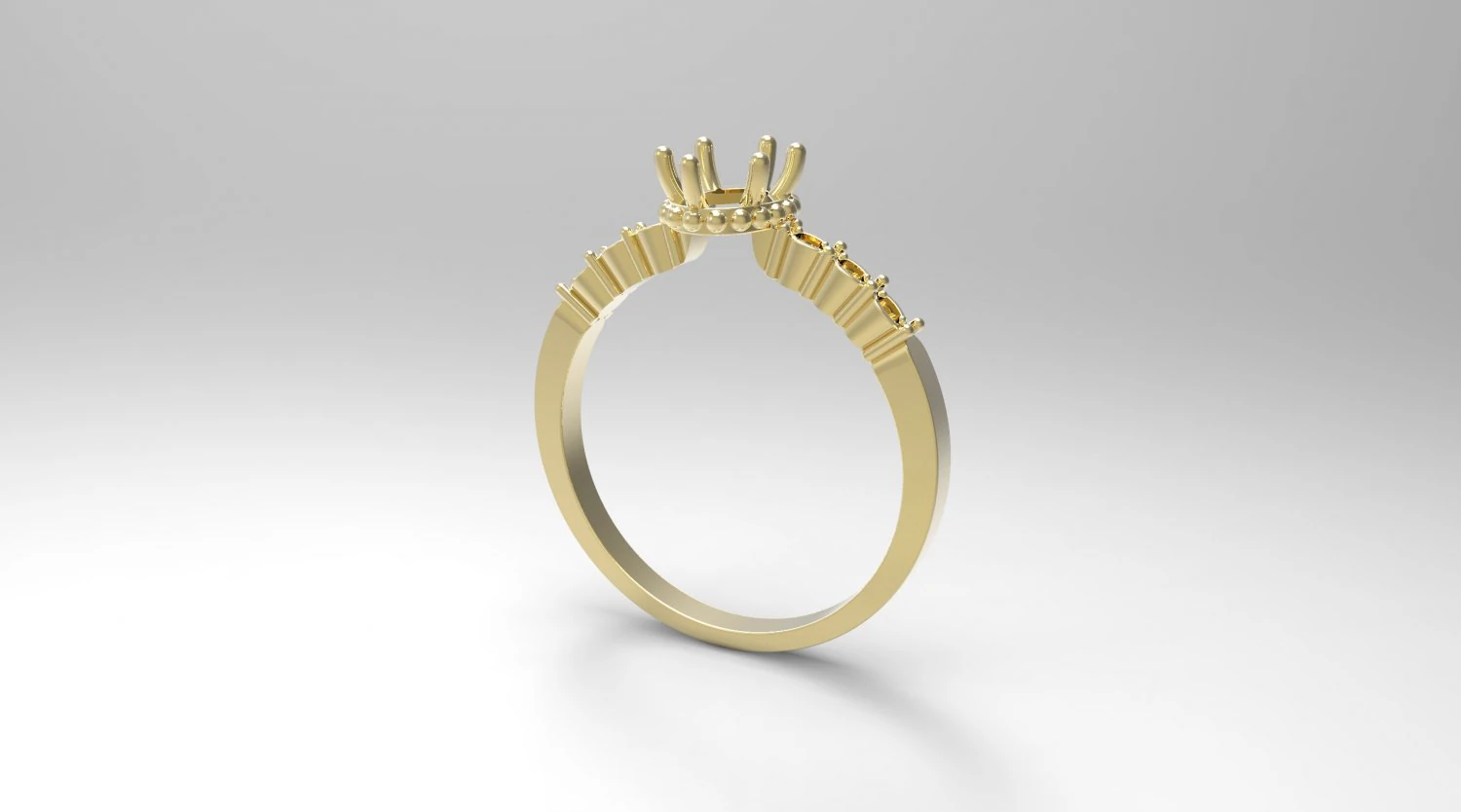 ring oval gem 3D Model .c4d .max .obj .3ds .fbx .stl .blend 