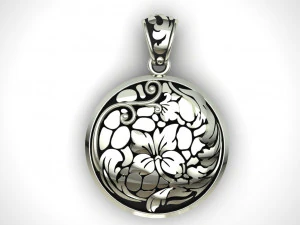 pingente de flor Modelo 3D