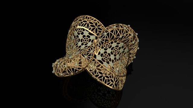 ring 3D Принт Модель .c4d .max .obj .3ds .fbx .stl .blend 