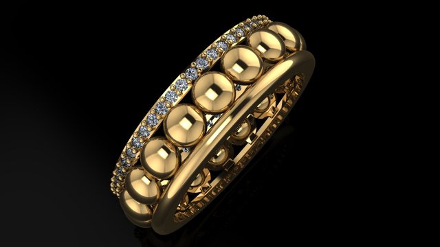 wedding ring 3D Print Model .c4d .max .obj .3ds .fbx .stl .blend 
