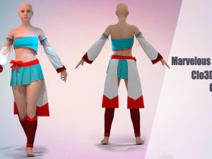 4 Clo3D -Zprj - OBJ -FBX 3D 모델