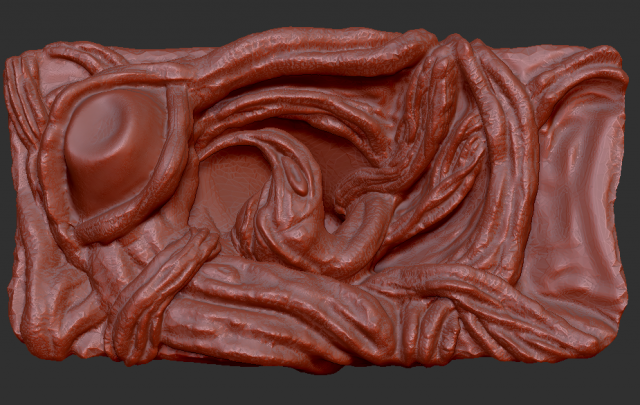 scary monster engraving Model 3D .c4d .max .obj .3ds .fbx .stl .blend