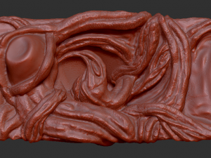 scary monster engraving 3D 模型