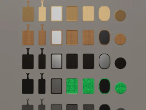 cutting board collection 3D Model