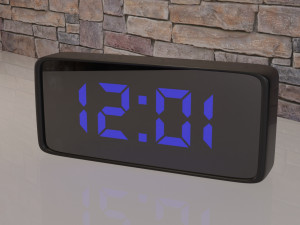 modern digital alarm clock Model 3D