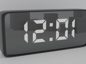modern digital alarm clock Model 3D