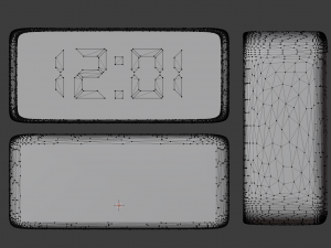 modern digital alarm clock Model 3D